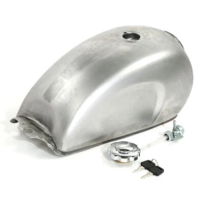 Unpainted 2.4gal. 2.4Gallon Custom Cafe Racer Gas Fuel Tank Fit for Honda Yamaha - Image 1 of 4