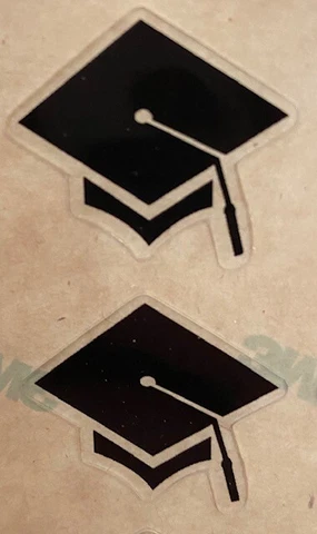 (2) CLEMSON TIGERS FULL SIZE  HELMET GRADUATION AWARD DECALS 3M 20MIL Cover