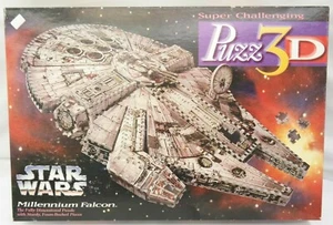 Star Wars Millennium Falcon Puzz 3D 857 Pc Puzzle Milton Bradley TY - Picture 1 of 12