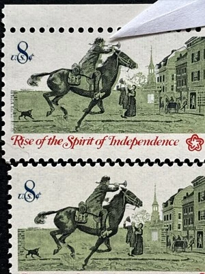 54942 US Stamp Sc# 1478 Color Shift Printing Ink Errors EFO MNHOG SP* - Image 1 of 3