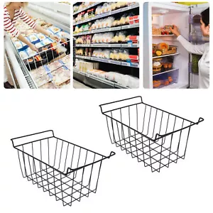 (L 42.5cmXW 24.5cmXH 20cm)2 Pcs Freezer Wire Storage Basket PE Coated FT - Picture 1 of 12