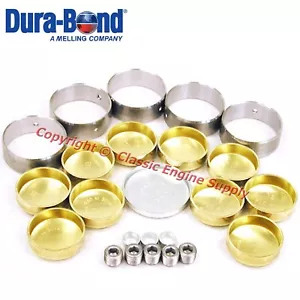 New Cam Bearings & Brass Freeze Plug Set sb Chevy 400 V8 Engines - Picture 1 of 1