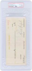 Luis Tiant New York Yankees Autographed Check from March 9, 1984 PSA 84942744