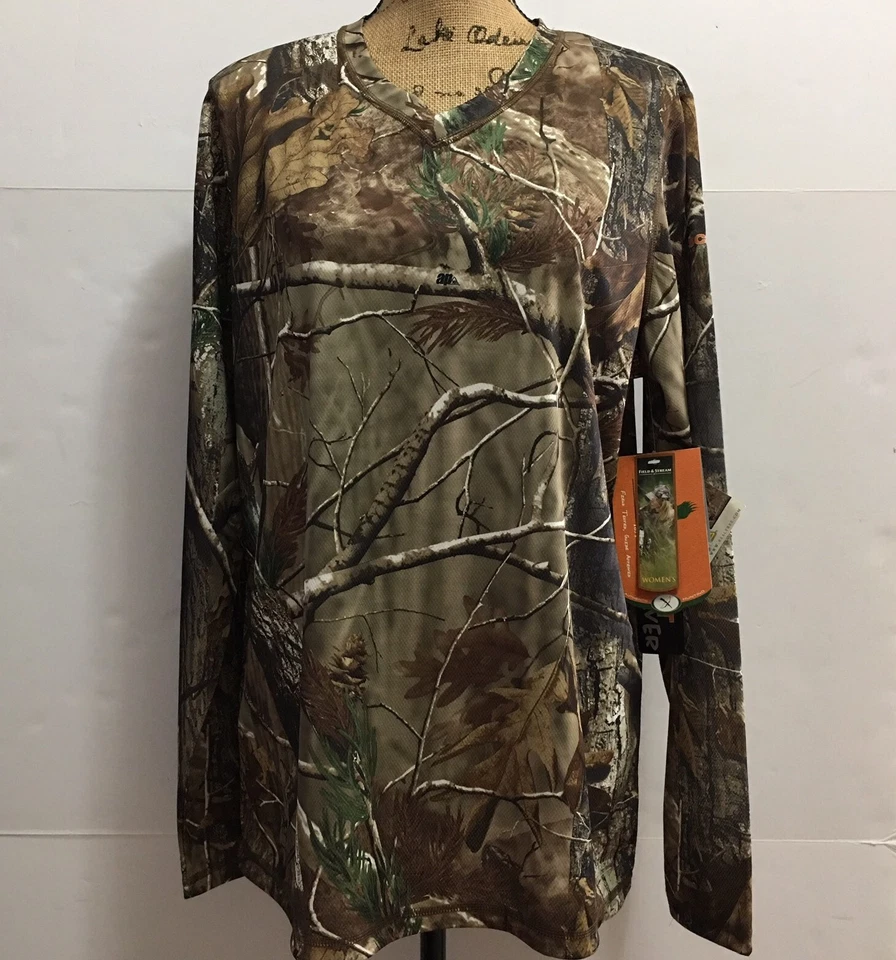 Field & Stream Real Tree No Scent Silver Base Layer Womens Technical Tee XL NWT - Image 1 of 1