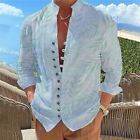 Comfy Men Shirts Blouse Breathable Button Down Shirts Casual Comfortable