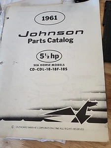 1961 Johnson Parts Catalog 5 1/2 hp CD-CDL-18-18F-18S - Bild 1 von 3