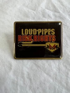 Harley Davidson VTG Rare LOUD PIPES Risk Rights HOG Pin - Picture 1 of 5