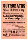 1899 San Francisco Sutro Baths "School Childrens Day" Promotional Flyer Ad Sign