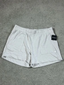 NUEVO Pantalones Cortos Eddie Bauer Mujer Grandes Gris Tirar de 4 Bolsillos Cintura Elástica - Imagen 1 de 8