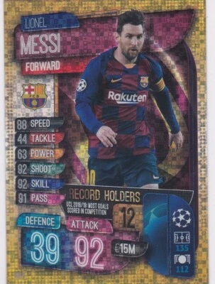 LIONEL MESSI 2019 Topps Match Attax US Edition FC BARCELONA $$ RARE GOLD CARD! - Image 1 of 2
