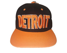 Black - Orange Detroit Baseball Hat Snapback Adult Unisex No  Tags