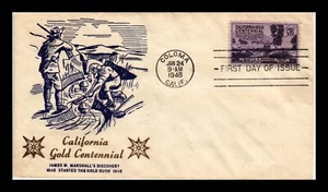 DR JIM STAMPS US CALIFORNIA GOLD CENTENNIAL FDC SCOTT 954 COVER - Picture 1 of 2
