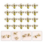 20 Pcs Alloy Little Bee Pendant Travel Rhinestone Earrings Charm Braclets