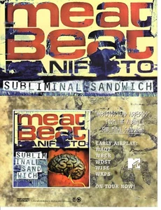 Vintage print Radio Music Promo Subliminal Sandwich Meat Beat Manifesto - Picture 1 of 2