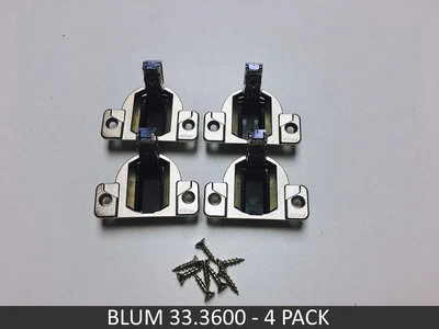 4 Pack Blum COMPACT 33 110° Screw-on Hinge with Screws - 33.3600 - FREE SHIPPING - Image 1 of 4