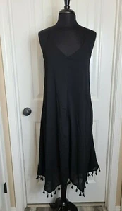 Vestido de encubrimiento negro de colección escena de playa pequeño - Imagen 1 de 7