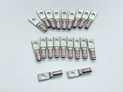 Lot of 20 ILSCO CSWS-8-10 Surecrimp Cooper Lug 1-Hole 8STR #10-Bolt I-21-Die/RED - Image 1 of 4