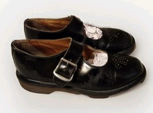Vintage 90s Dr Martens Goth Chunky Platform Leather Mules UK 7 Shoes - Bild 1 von 13