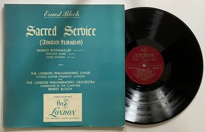 Bloch Sacred Service (Avodath Hakodesh) LP London LLP 123 (1949) vg++ - Image 1 of 4