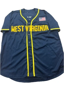 Camiseta de béisbol de Virginia Occidental. JJ Wetherholt. Hombre XL. Azul raro. NCAA. - Imagen 1 de 13