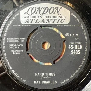 Ray Charles - Hard Times - Vinyl Record 7” Single - VG/G+ - Picture 1 of 4