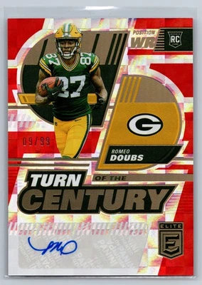 2022 Donruss Elite RC AUTO /99 #TC-35 Romeo Doubs - Image 1 of 2