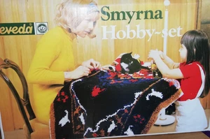 Alfombra 70 x 120 SMYRNA paquete de anudar Neveda mismo anudar rosas flores Neveda - Imagen 1 de 13