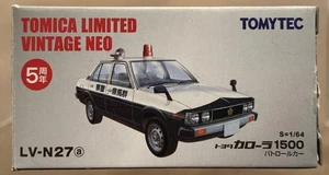 Tomica Limited Vintage Neo LV-N27a Toyota Corolla 1500 Patrol Car - Picture 1 of 10