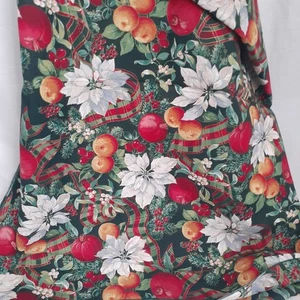 Feiertag Tischdecke 60x80 Weihnachten Weihnachtsstern Blumen Obstband - Bild 1 von 4