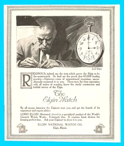 Elgin Watch antique print ad 1913 Illinois - Picture 1 of 3