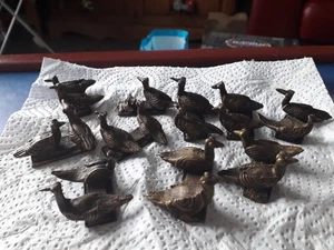 Joblot of 10 brass Akan Ashanti (Ghana?) gold weights (birds) - Picture 1 of 11