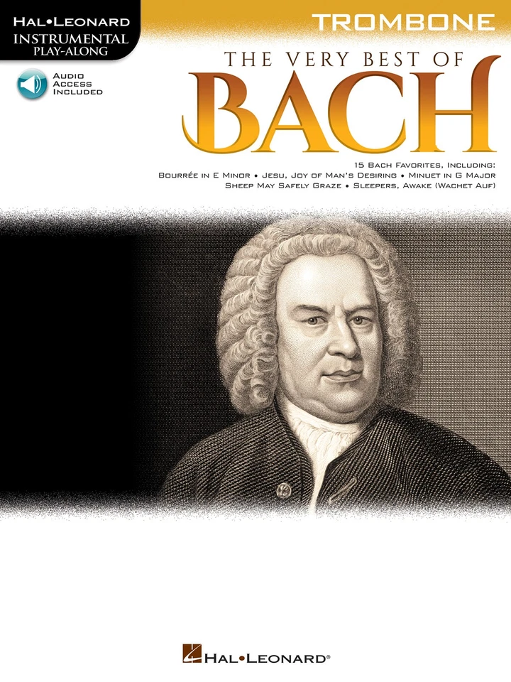 The Very Best of Bach for Trombone Solo Sheet Music Play-Along Book Online Audio - Image 1 of 1