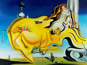 The Great Mastur A1+ by Salvador Dali High Quality Canvas Print - Picture 1 of 1
