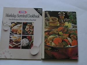 Vtg Cookbooks:  Casseroles Cookbook (1971) Kraft Weekday Survival  (1991) - Imagen 1 de 7