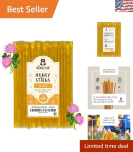 Conveniente paquete de 20 palitos de miel - ¡Adéntrate en el trébol puro bondad en cualquier lugar! - Imagen 1 de 6