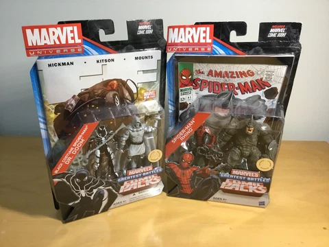 Marvel Universe Greatest Battle Comic Packs TRU Exclusives Spider-Man Doom Rhino Cover