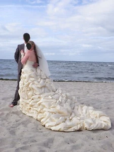 Hochzeitskleid, Barockkleid, Ballkleid, mit XXL - Schleppe, gebraucht gr.40 - Bild 1 von 6