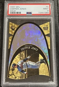 1997 SPx GOLD Chipper Jones PSA 9 MINT HOLOGRAM DIE CUT #5 Atlanta Braves - Picture 1 of 4