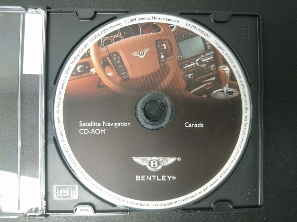 Bentley Satellite Navigation CD ROM DVD Rom Canada Part # 3W0919884AS Priced Low - Image 1 of 1