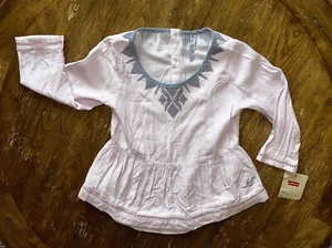 Levi’s NWT Girls Size Small (6-7) Silky Pink Top With Metal Buttons - Picture 1 of 8