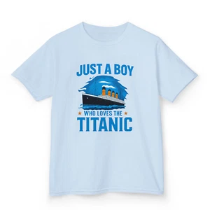 Just A Boy Who Loves The Titanic Shirt | Kinder Meer Schiff Geschichte Geschenk T-Shirt - Bild 1 von 2