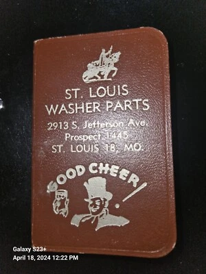 Vintage 1953 Notebook/calendar/recipes Of St Louis Washer Parts - Image 1 of 4