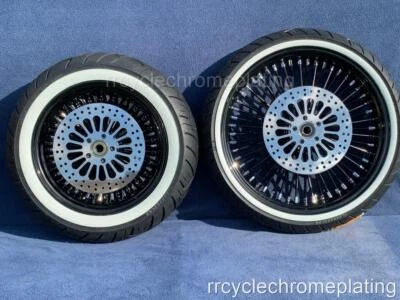 Neumático DNA Mammoth 52 radios negros ruedas delanteras traseras Harley Touring 9-22 Road Glide Foto 1 de 4