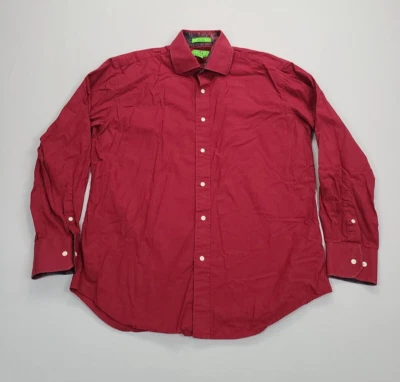 Bristol And Bull Shirt Adult Large Red Button Up Casual Comfort Stylish Mens - Image 1 of 4