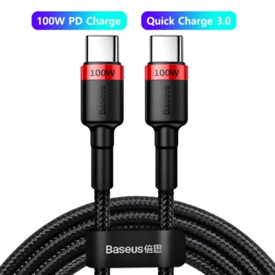 Baseus 60W/100W USB C To Type C Cable For iPhone 15 Pro max Fast Charging Cord - Image 1 of 4