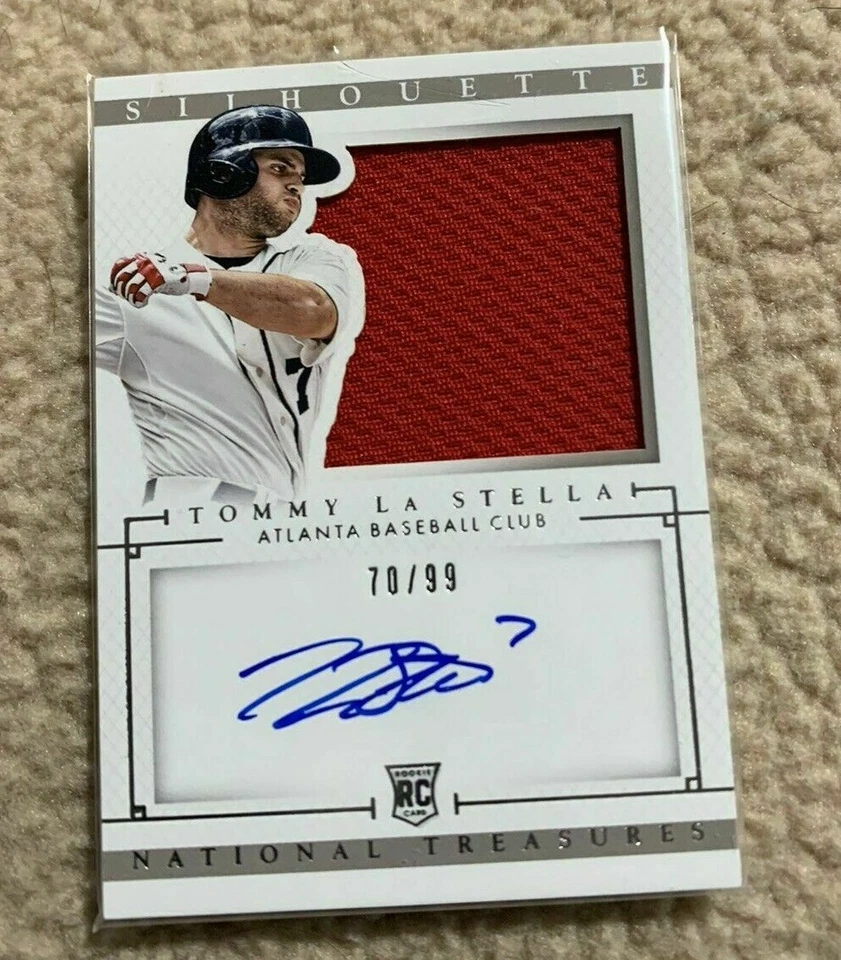 2014 National Treasures Silhouette #70/99 Tommy La Stella #31 Rookie Auto RC - Image 1 of 4