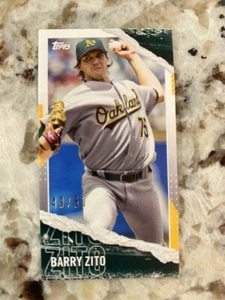 2020 TOPPS RIP ON EXCLUSIVE PARALLEL CARD 49/50 ATHLETICS BARRY ZITO #M-54 - Picture 1 of 1