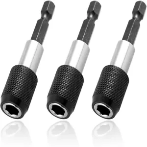 3Pcs Bit Holder Screw Screwdriver Shank Magnetic Quick Hex Drill Holder Tools  - Picture 1 of 6