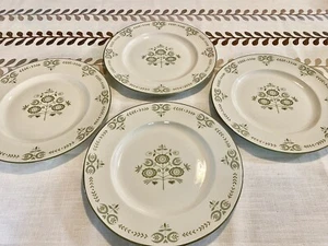 VTG FRANCISCAN Heritage Discovery Green Dinner Plates Set Of 4 - Picture 1 of 6