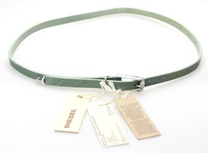 Diesel Bigiorix Gürtel Damen 85 CM Leder Silberne Schnalle Skinny - Bild 1 von 5